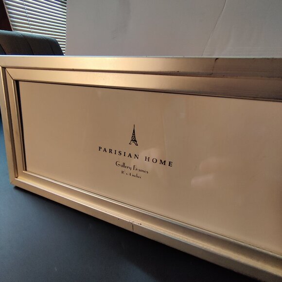Picture Frame 10" x 4"  Parisian Gallery, in Brushed Silver for Tabletop or Hung - Picture 7 of 7